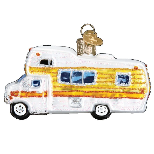 Classic Motorhome Old World Christmas Glass Ornament