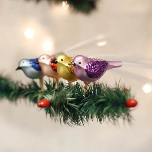 Fat Glitter Bird Old World Christmas Ornament