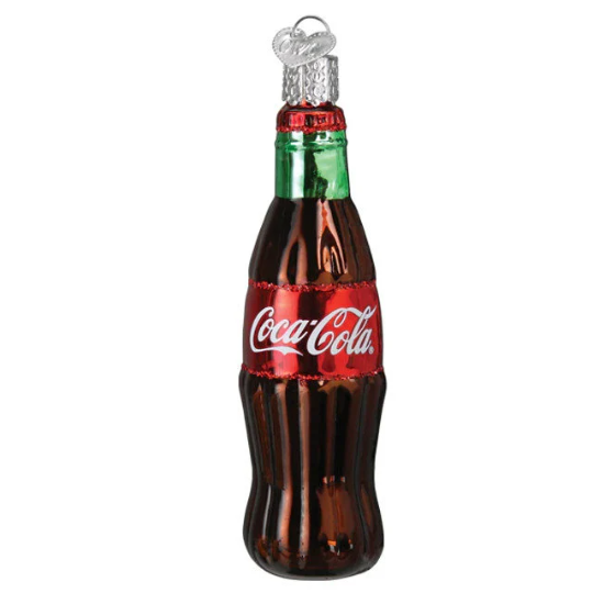 Coca Cola Bottle Set Old World Christmas Ornaments