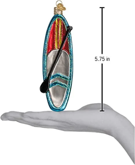 Stand Up Paddle Board Old World Christmas Ornament