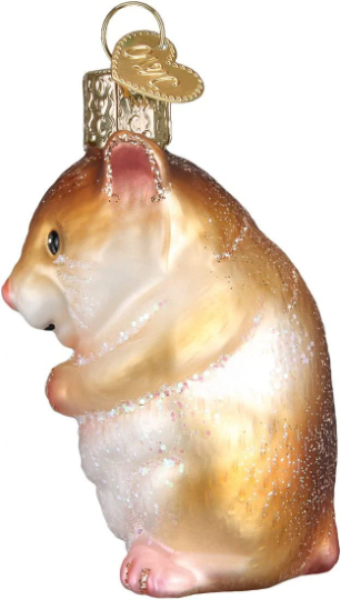 Hamster Old World Christmas Glass Ornament
