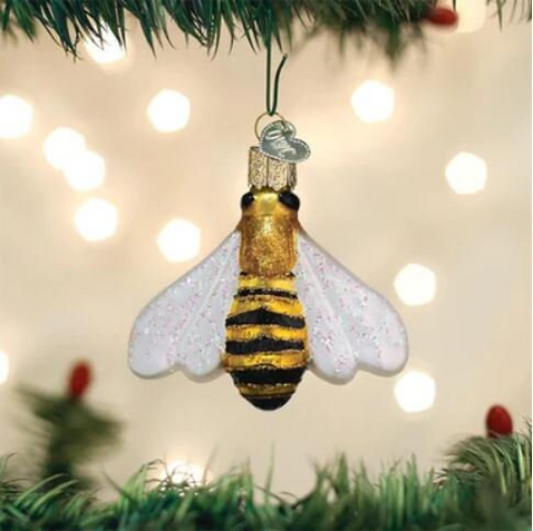 Honey Bee Old World Christmas Glass Ornament