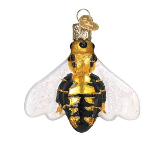 Honey Bee Old World Christmas Glass Ornament