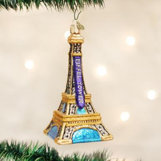 Eiffel Tower Old World Christmas Glass Ornament