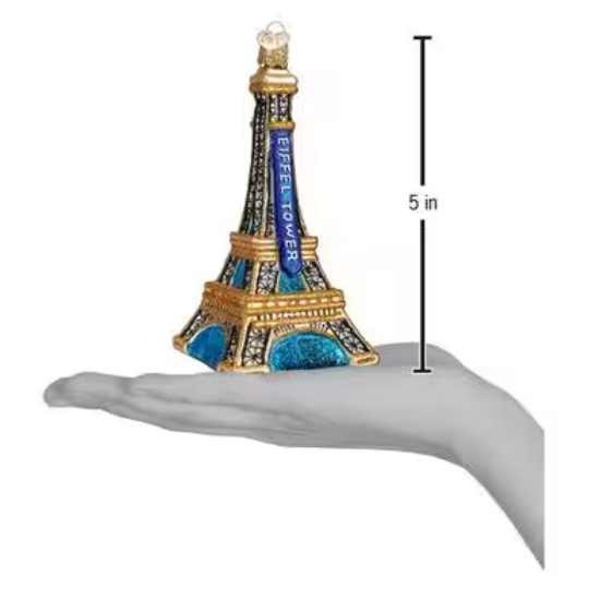 Eiffel Tower Old World Christmas Glass Ornament