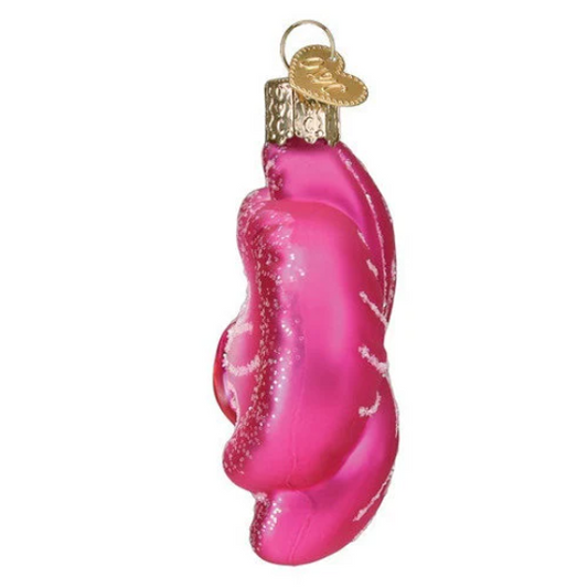 Pink Orchid Old World Christmas Ornament