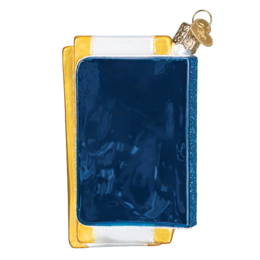 Passport Book Blown Glass Tree Ornament for Travelers by Old World Christmas