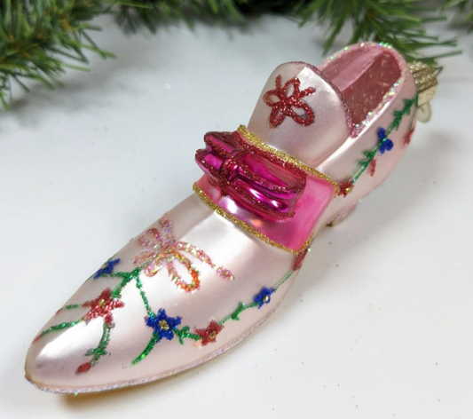 Pink Slipper Retired Old World Christmas Ornament