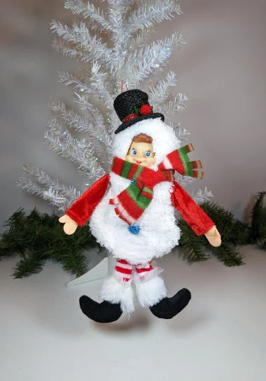 Elf Snowman Christmas Ornament