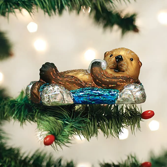 Sea Otter Old World Christmas Ornament