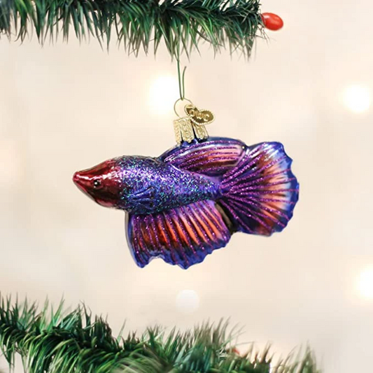 Beta Fish Old World Christmas Ornament