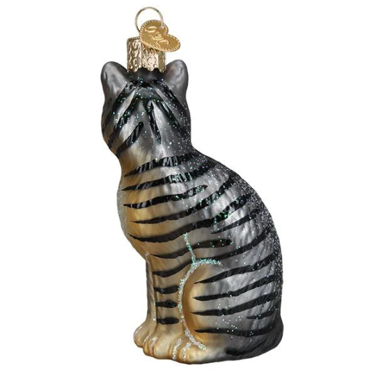 Tabby Cat Old World Christmas Ornament