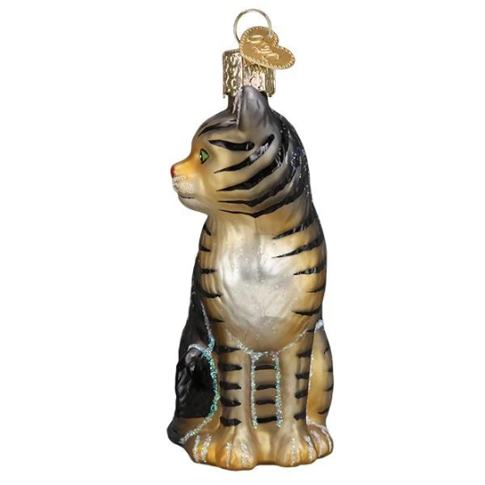 Tabby Cat Old World Christmas Ornament