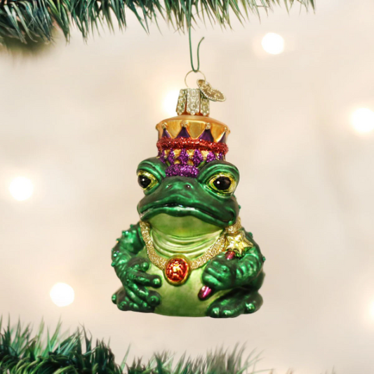 FROG KING Retired Old World Christmas Ornament