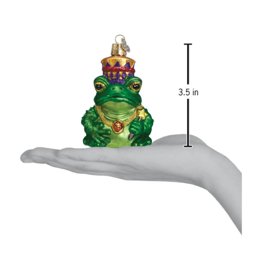 FROG KING Blown Glass Tree Ornament by Old World Christmas