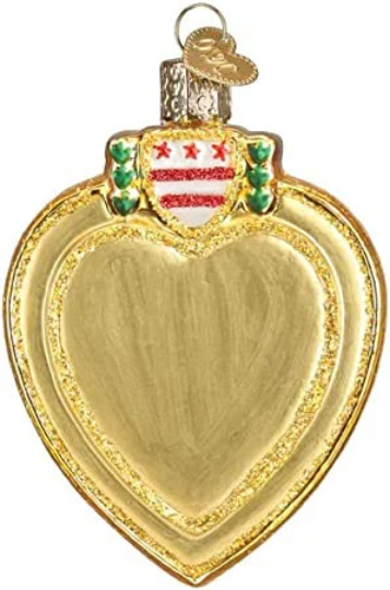 Purple Heart Old World Christmas Ornament