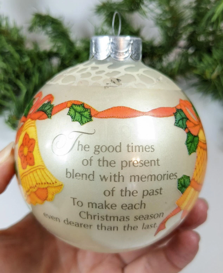 Vintage 1980 Hallmark 25th Christmas Together Christmas Ornament