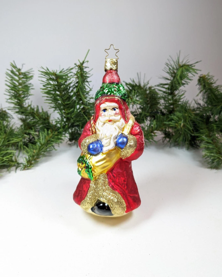 Inge Glas 'Santa's Woodland Travels' Retired Old World Christmas Ornament