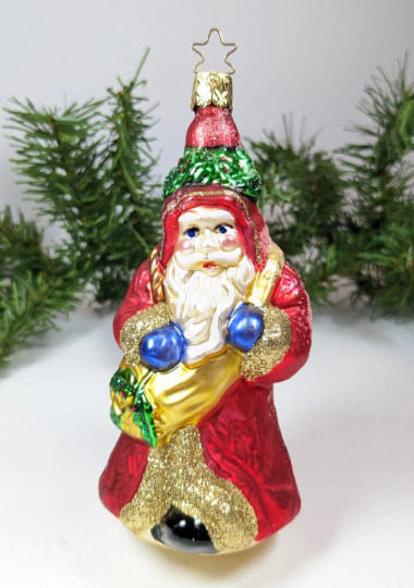 Inge Glas 'Santa's Woodland Travels' Retired Old World Christmas Ornament