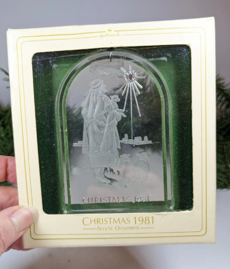 Vintage 1981 Hallmark Shepherd Scene Holiday Highlights Christmas Ornament