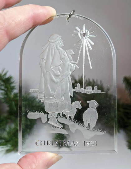 Vintage 1981 Hallmark Shepherd Scene Holiday Highlights Christmas Ornament