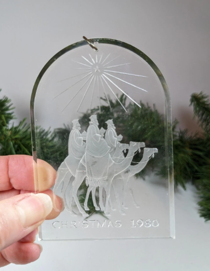 Vintage 1980 Hallmark Three Wisemen Holiday Highlights Christmas Ornament