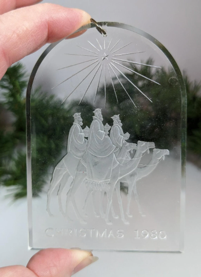 Vintage 1980 Hallmark Three Wisemen Holiday Highlights Christmas Ornament
