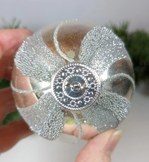 Silver Microbead Christmas Ornaments