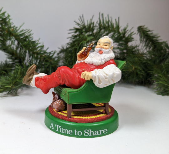 Vintage A Time To Share Coca Cola 1958 Nostalgia Christmas Ornament