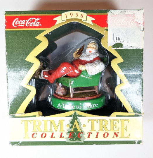 Vintage A Time To Share Coca Cola 1958 Nostalgia Christmas Ornament