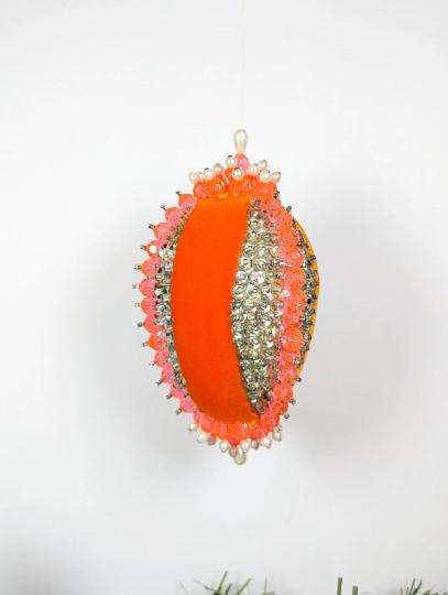 Vintage Handmade Beaded Pushpin Ornament