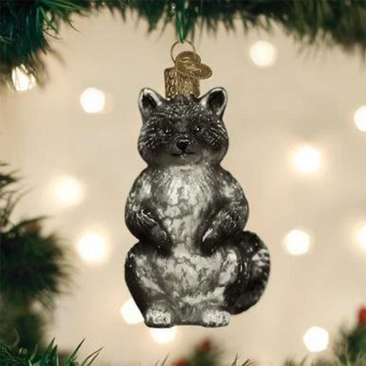 Vintage Woodland Racoon Old World Christmas Ornament