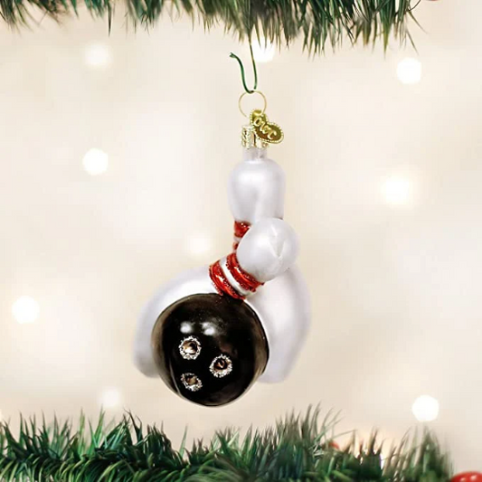Bowling Ball & Pins Old World Christmas Ornament