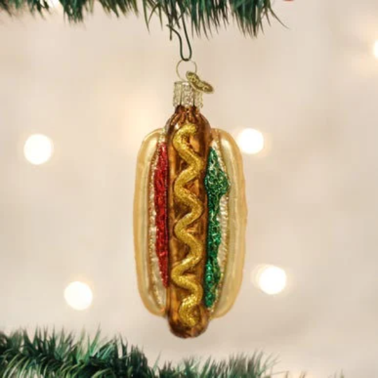Hot Dog Old World Christmas Ornament