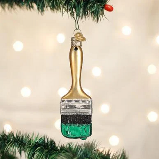 Green Paintbrush Old World Christmas Ornament