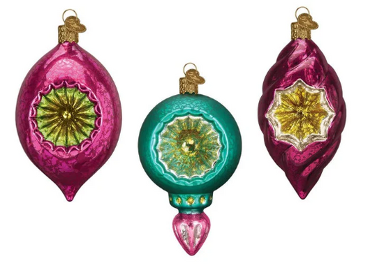 Lustrous Reflections Old World Christmas Ornament Set of 3 Ornaments