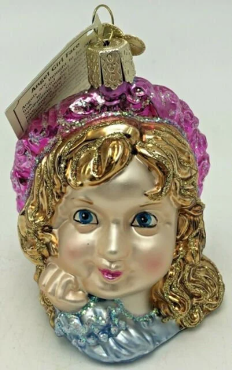 Angel Face Old World Christmas Ornament