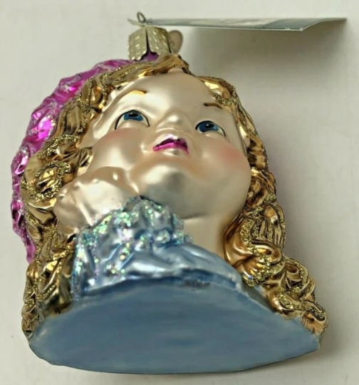 Angel Face Old World Christmas Ornament