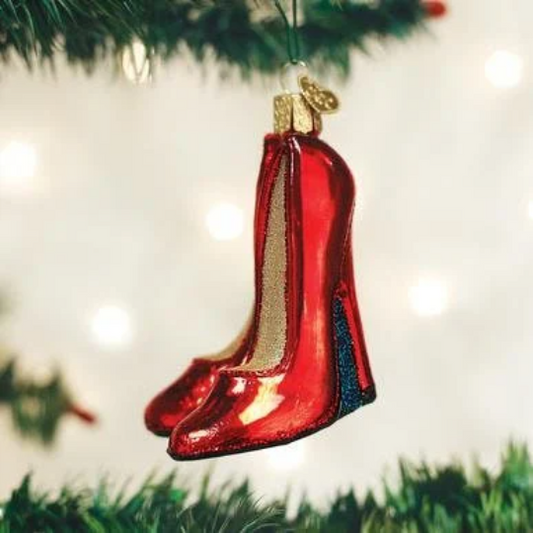 Glamour Heels Old World Christmas Ornament