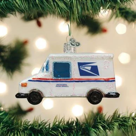 USPS Mail Truck Old World Christmas Ornament
