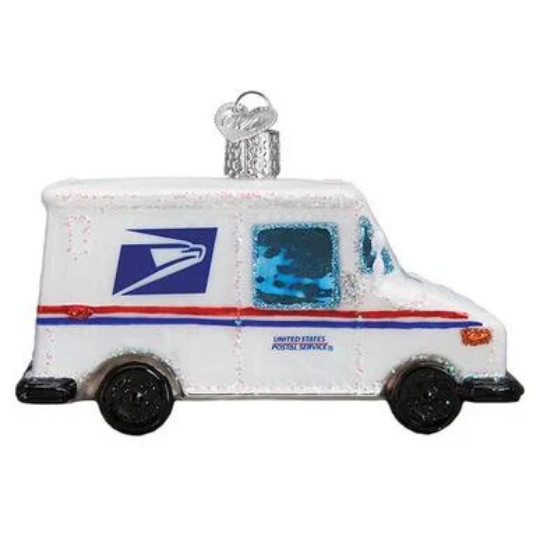 USPS Mail Truck Old World Christmas Ornament
