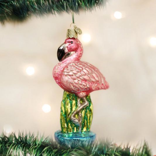 Flamingo Old World Christmas Ornament