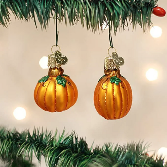 Miniature Pumpkins Old World Christmas Ornament Set of 2 Ornaments