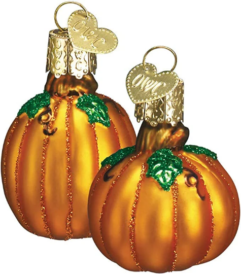 Miniature Pumpkins Old World Christmas Ornament Set of 2 Ornaments