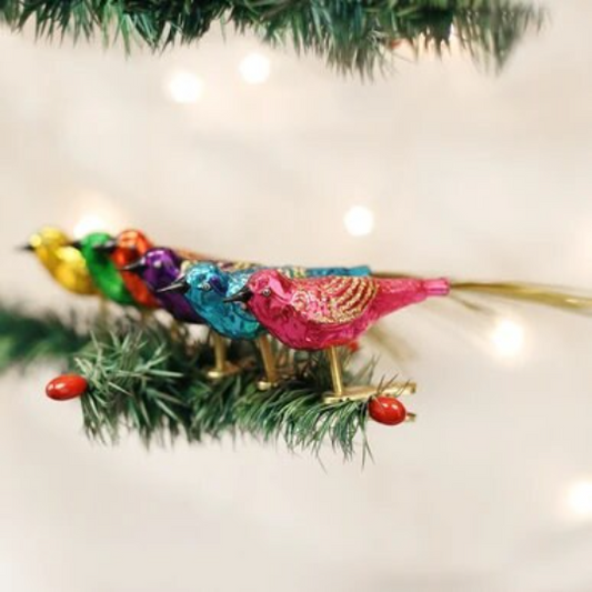 Lovebird Clip-On Old World Christmas Ornaments Set of 3