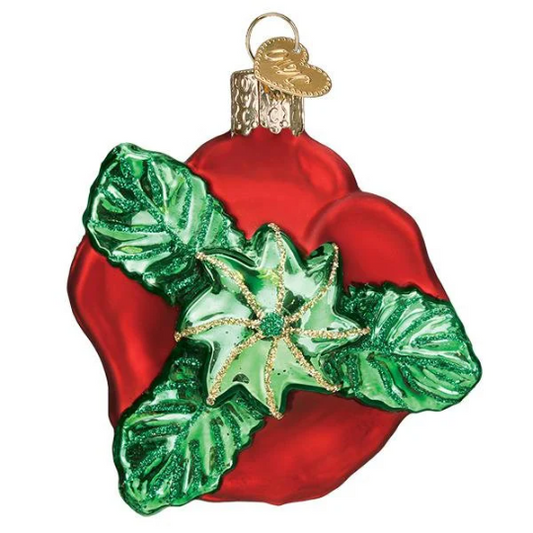Red Rose Old World Christmas Ornament