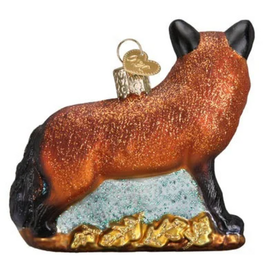 Sly Red Fox - Blown Glass Tree Ornament by Old World Christmas