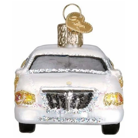 Limousine Just Married - Blown Glass Tree Ornament by Old World Christmas - RETIRED