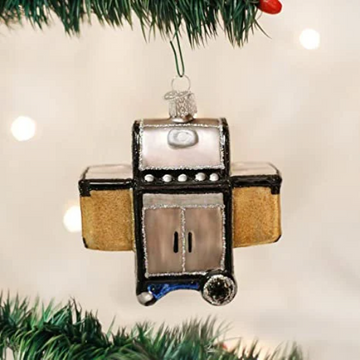 Barbecue Propane Grill - Blown Glass Tree Ornament by Old World Christmas