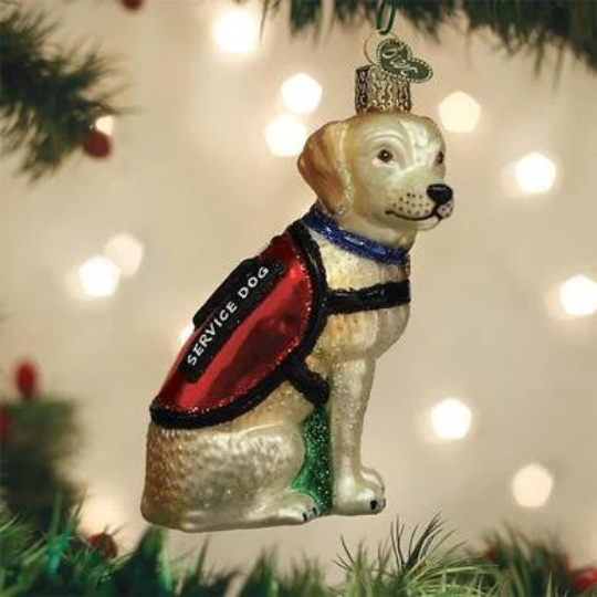 Service Dog Old World Christmas Ornament